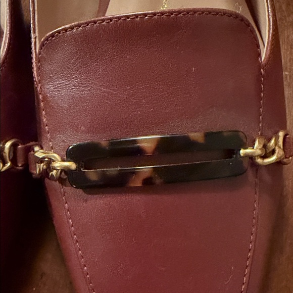 Cole Haan Brown Leather Slingback Loafers with Tortoiseshell Accent - Picture 2 of 6